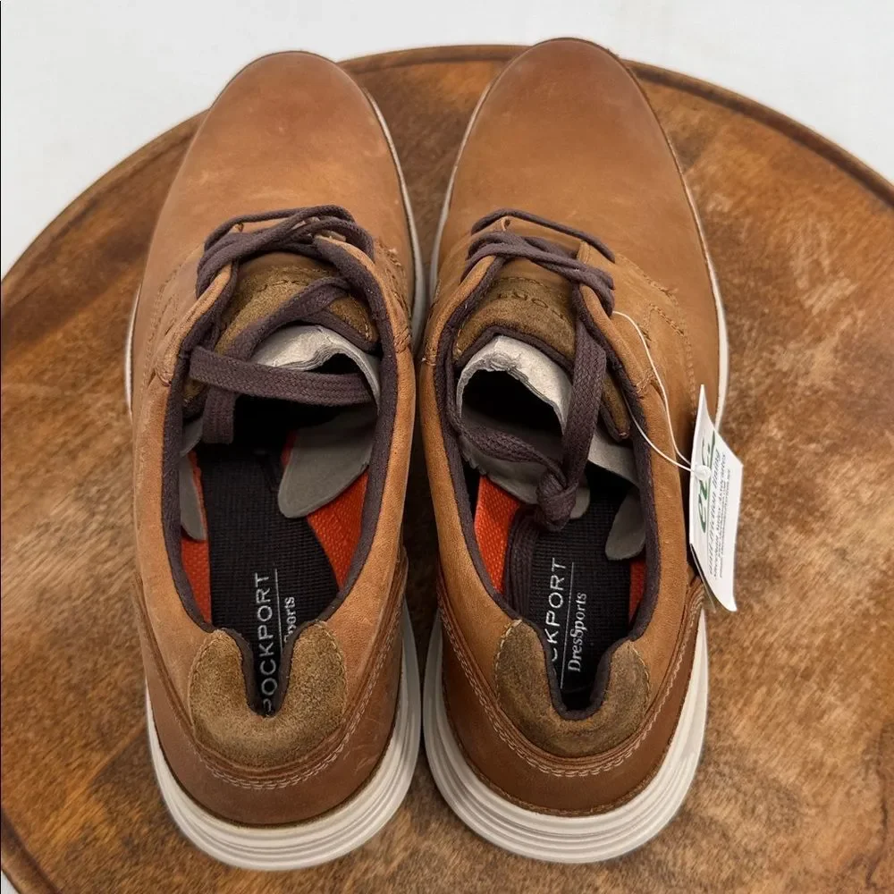 Rockport Shoes Mens 7.5 DresSports Brown Leather Lace Up Sneaker Oxford